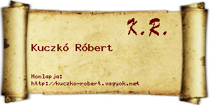 Kuczkó Róbert névjegykártya