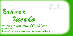 robert kuczko business card